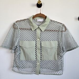 Sage Green Button Down
